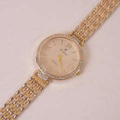 Woman Chain Wrist Watch Golden
