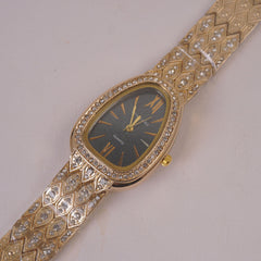 Woman Chain Watch Golden Black