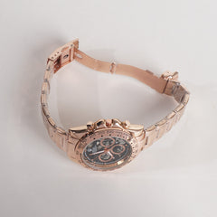 Mens Chain Wrist Watch Rosegold