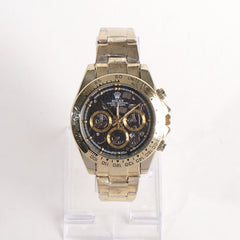 Mens Chain Wrist Watch Golden