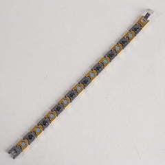 Mens & Womens Two Tone Silver & Golden Chain Fashion Bracelet