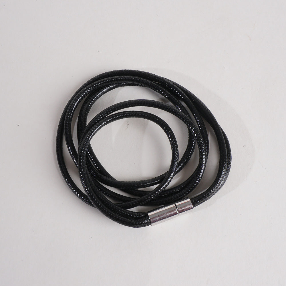 Mens Black Rubber Wire Bracelets