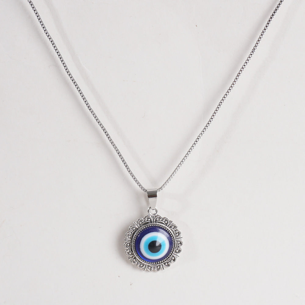 Mens & Womens Silver Chain Eye Locket