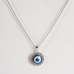 Mens & Womens Silver Chain Eye Locket