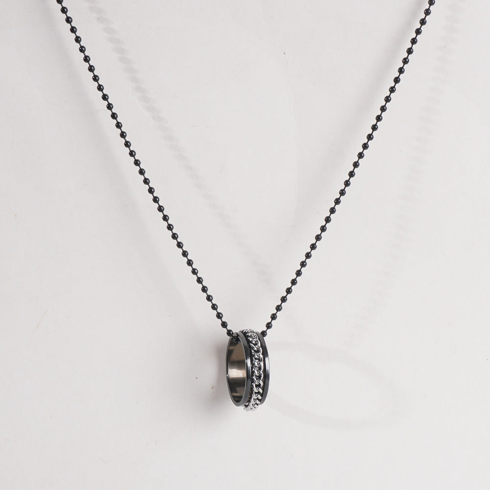 Mens & Womens Black Chain Locket
