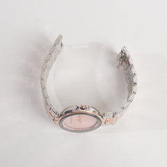 Two Tone Women Stylish Chain Wrist Watch Rosegold Silver MK P