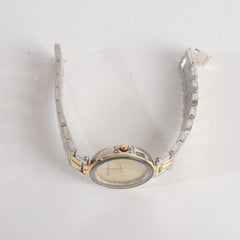 Two Tone Women Stylish Chain Wrist Watch Golden Silver MK G