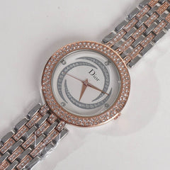 Two Tone Womens Chain Wrist Watch D