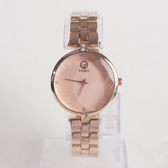 Womens Rosegold Chain Wrist Watch F