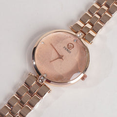 Womens Rosegold Chain Wrist Watch F