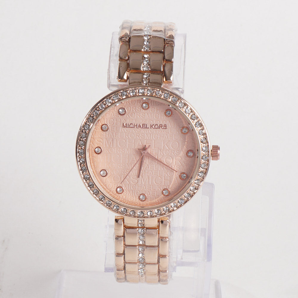 Womens Rosegold Chain Wrist Watch MK