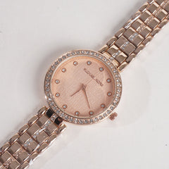 Womens Rosegold Chain Wrist Watch MK