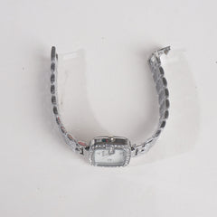 Women Stylish Chain Wrist Watch Silver With White Dial