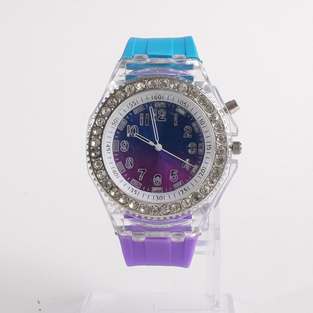 Girls Multicolour Rubber Straps Wrist Watch