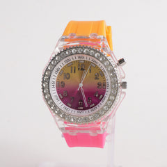 Girls Multicolour Rubber Straps Wrist Watch