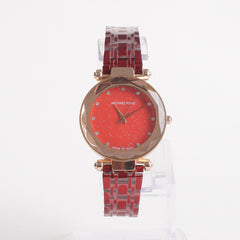 Women Stylish Chain Wrist Watch Red