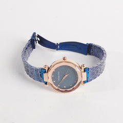 Women Stylish Chain Wrist Watch Blue MK