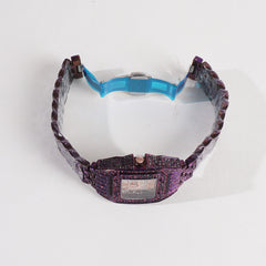 Women Stylish Chain Wrist Watch Purple
