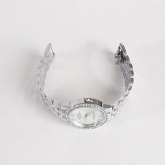 Women Chain Wrist Watch R Silver Big Dial