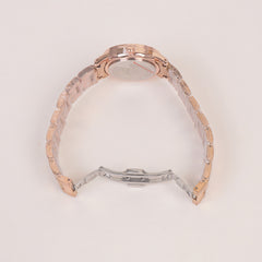 Woman Chain Wrist Watch Rosegold Dial White Dial