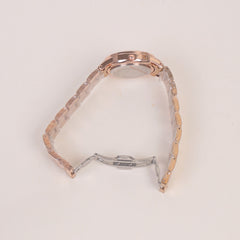 Woman Chain Wrist Watch Rosegold Dial Pink Dial