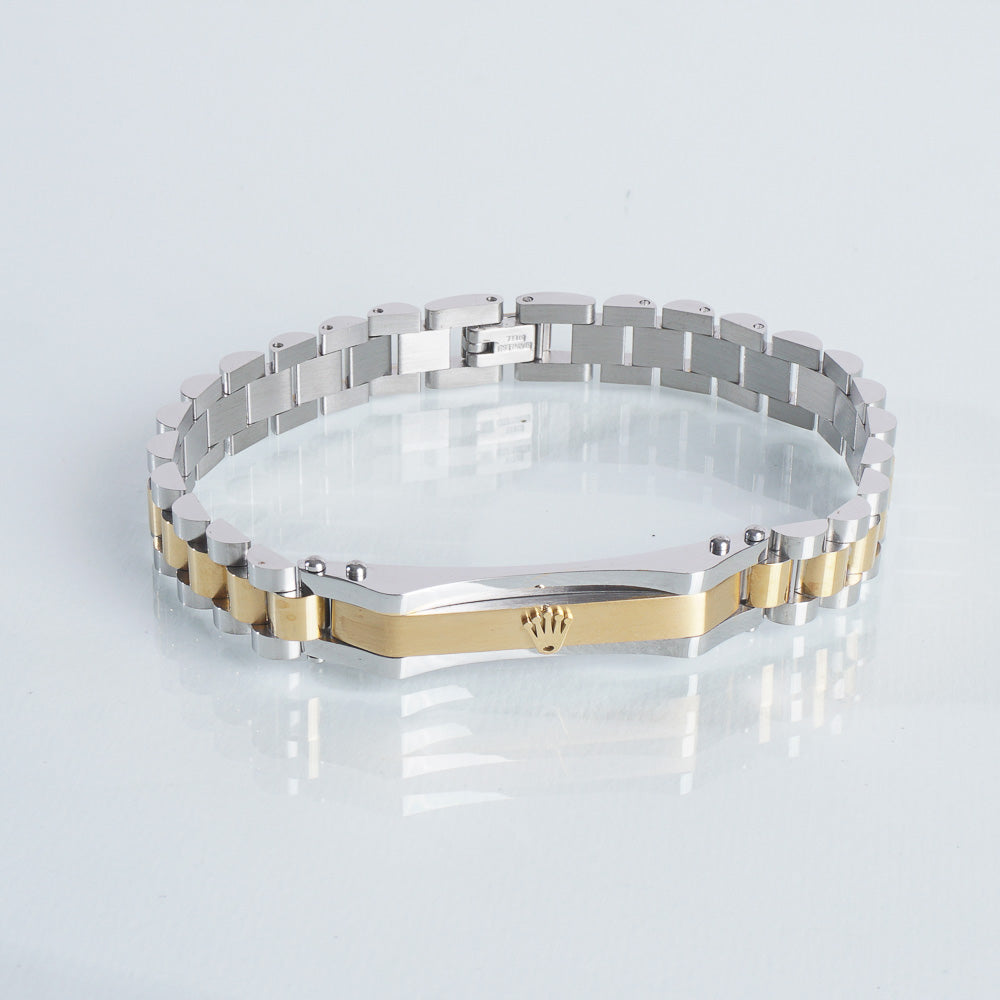 Two Tone Mens Chain Bracelet R