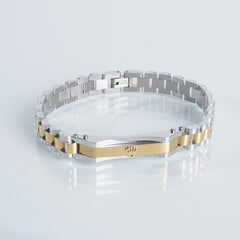Two Tone Mens Chain Bracelet R