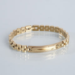Mens Golden Chain Bracelet R