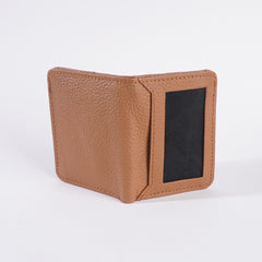 Genuine Leather Bifold Slim Credit Card Holder Orange