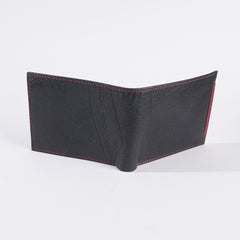 Genuine leather Wallet For Men Black Red