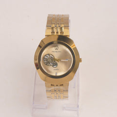 Golden Chain Wrist Watch Golden Dial