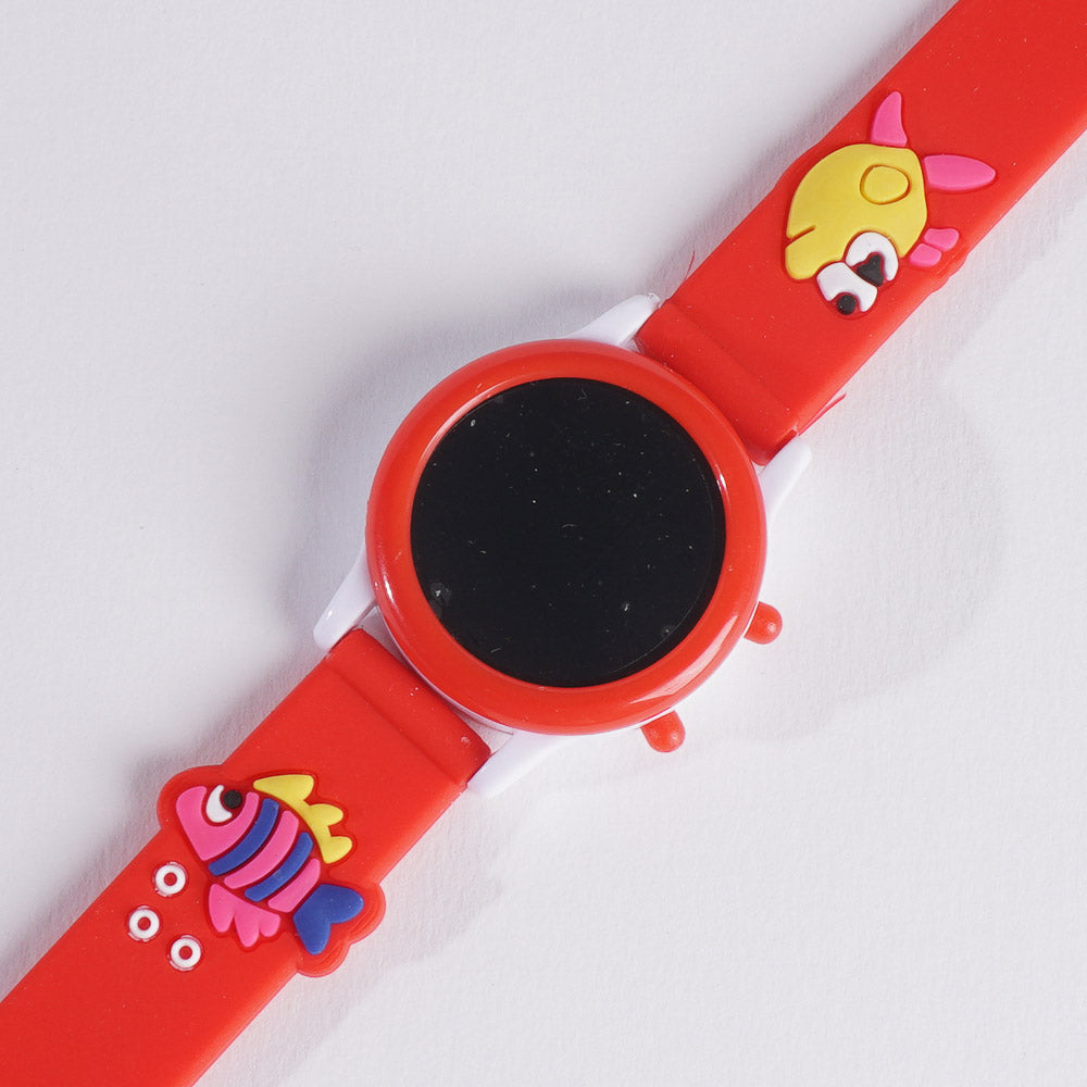 Digital LED KIDS Wrist Watch Red Fish Design