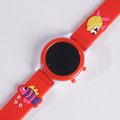 Digital LED KIDS Wrist Watch Red Fish Design