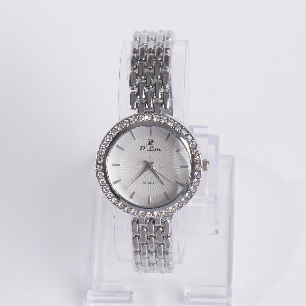 Womens Silver Chain Wrist Watch