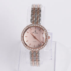 Two Tone Womens Chain Wrist Watch Rosegold