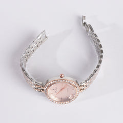 Two Tone Womens Chain Wrist Watch Rosegold