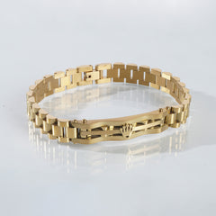 Mens Golden Chain Bracelet R