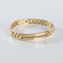 Mens Golden Chain Bracelet R