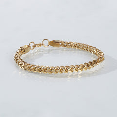 Mens Golden Chain Bracelet