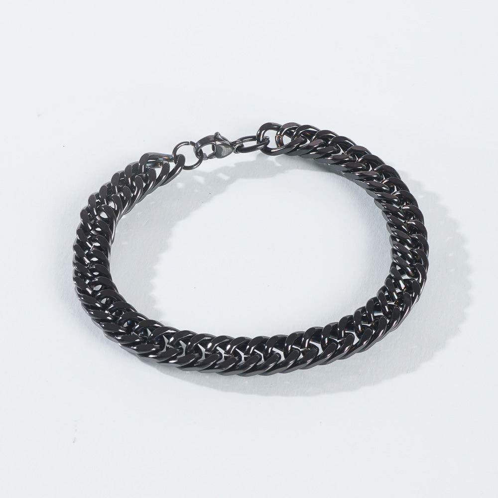 Mens Black Chain Bracelet