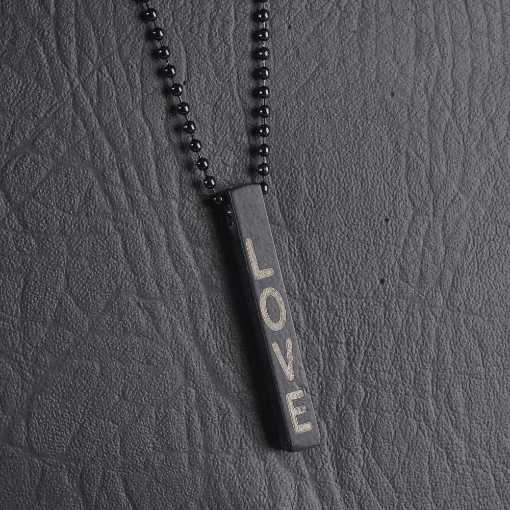 Black Chain Bar Love 6mm