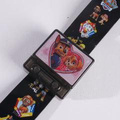 KIDS CHARACTER WATCH WITH MUSICAL SOUND BLACK
