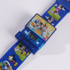 KIDS CHARACTER WATCH WITH MUSICAL SOUND BLUE