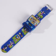 KIDS CHARACTER WATCH WITH MUSICAL SOUND BLUE