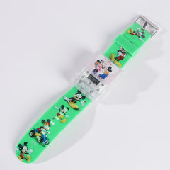 KIDS CHARACTER WATCH WITH MUSICAL SOUND GREEN
