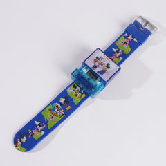 KIDS CHARACTER WATCH WITH MUSICAL SOUND BLUE