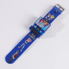 KIDS CHARACTER WATCH WITH MUSICAL SOUND BLUE
