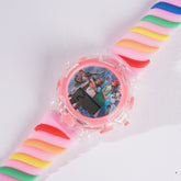 Rubber Strap Fashion Dial Wrist Watch Lite Pink
