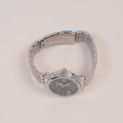 Silver Chain Womans Watch Black Dial 8009-2