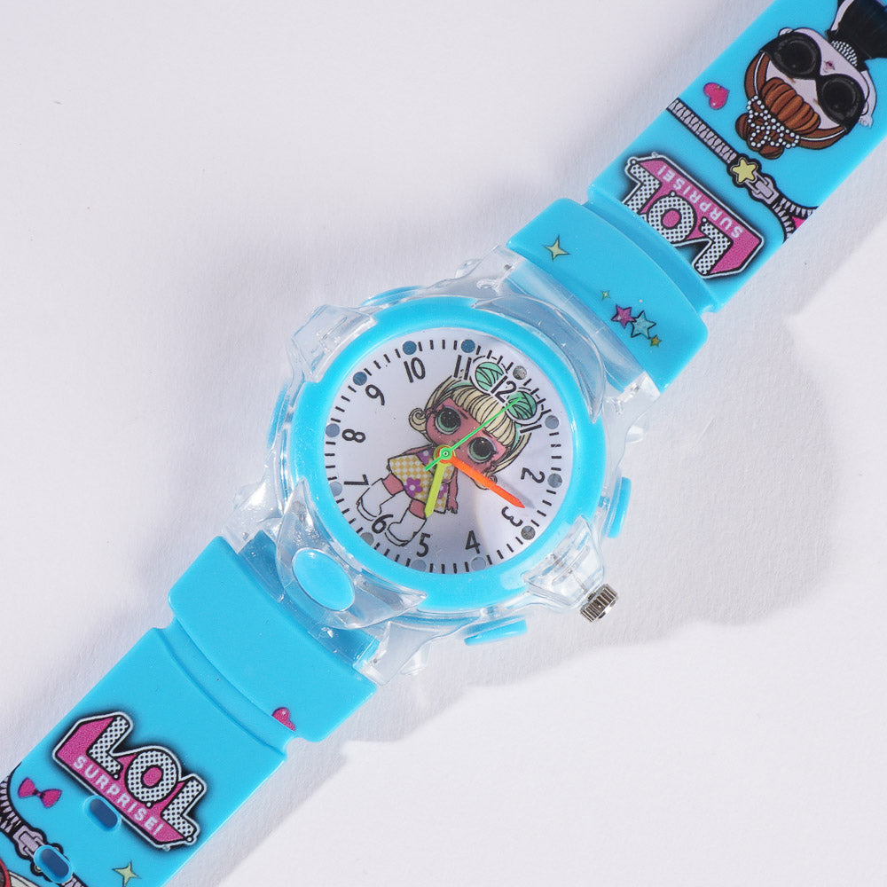 Kids Cyan Character Analog Watch